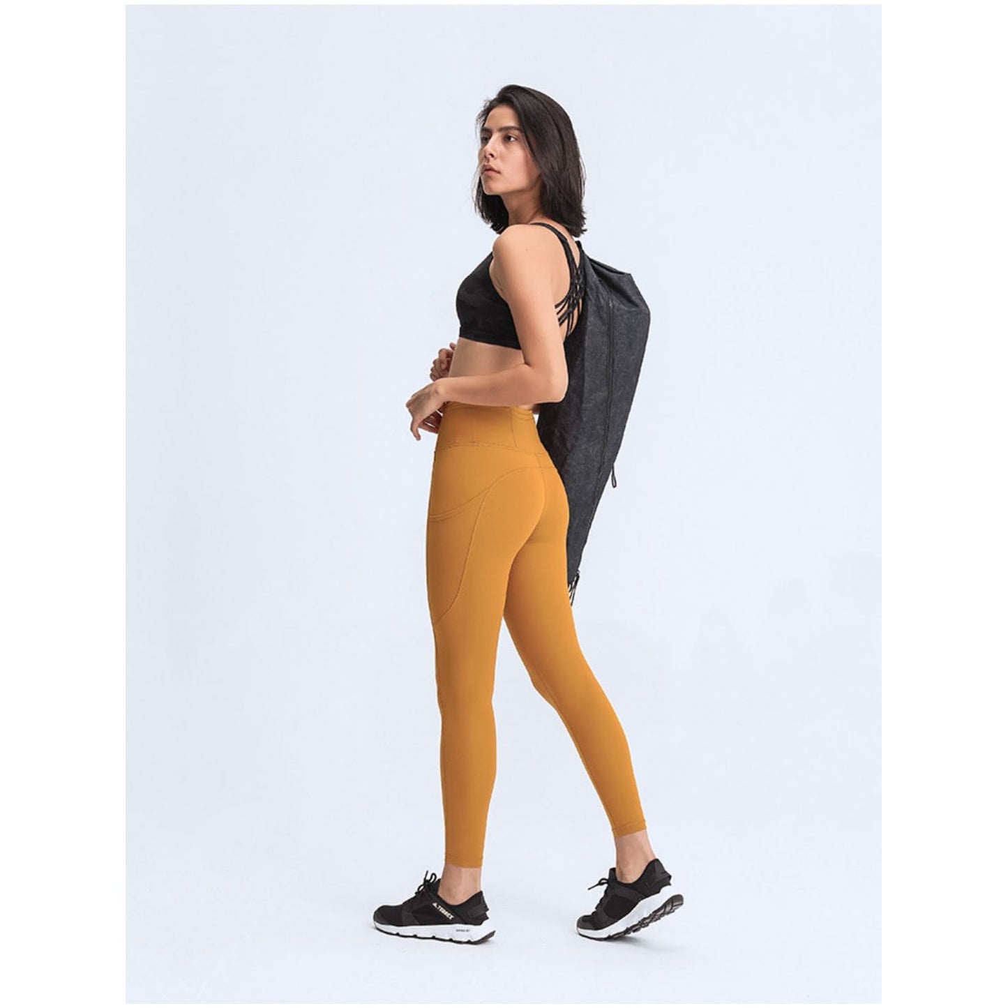 Wide Waistband Leggings with Pockets