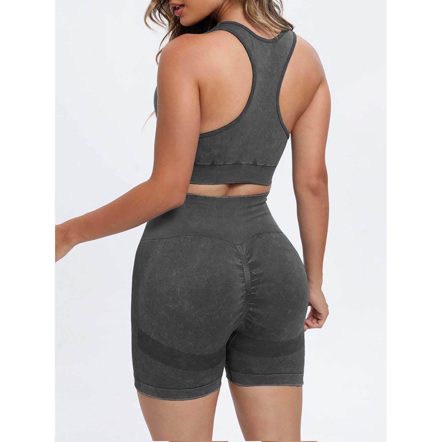 Scoop Neck Wide Strap Top and Shorts Active Set