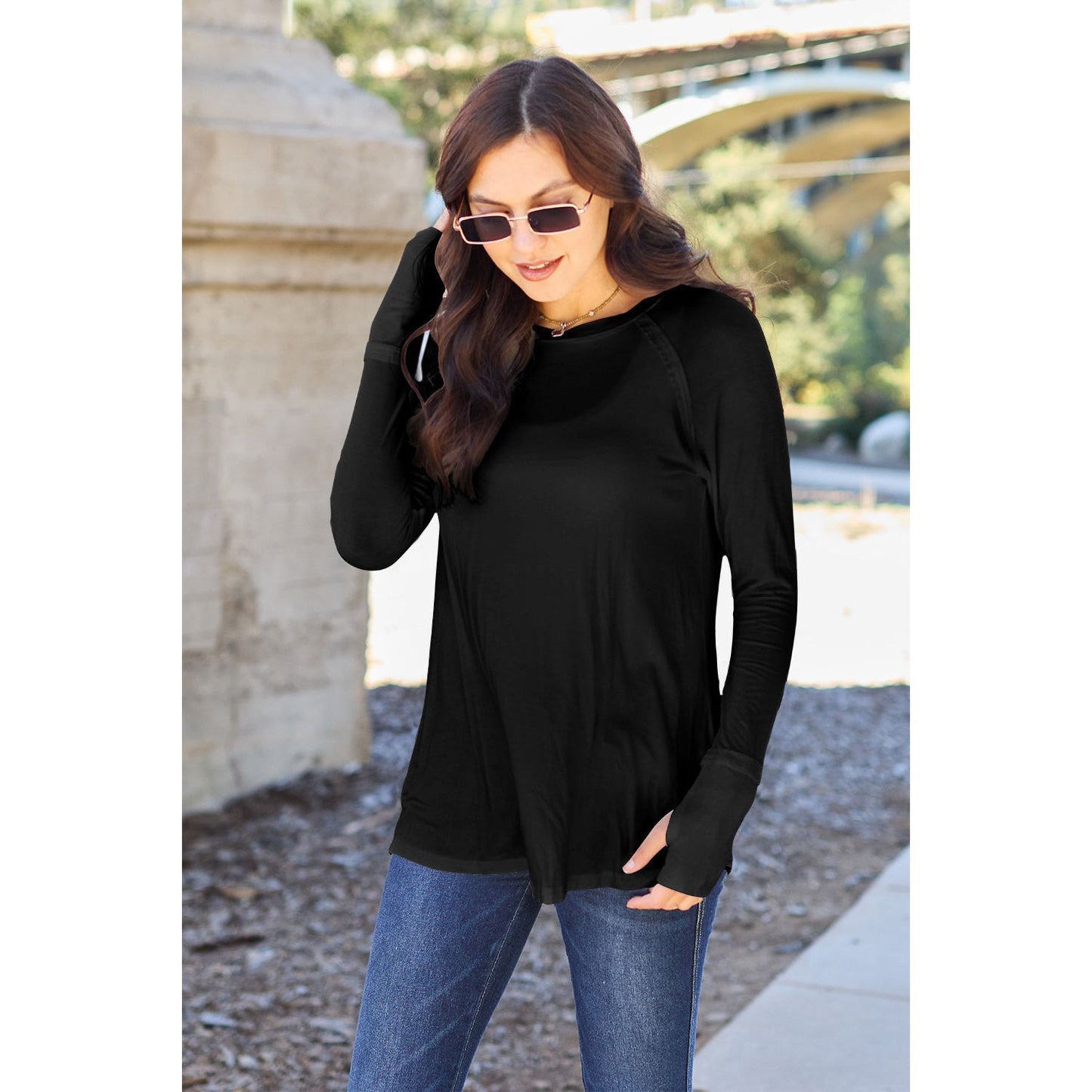 Basic Bae Full Size Round Neck Long Sleeve T-Shirt