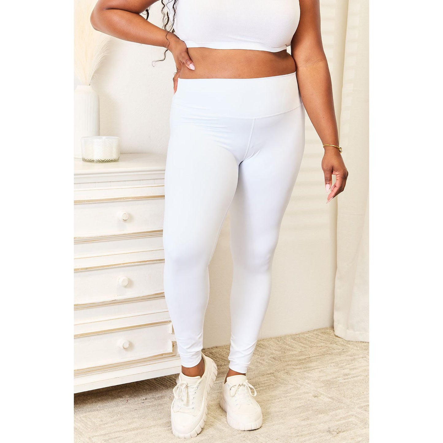 Double Take Wide Waistband Sports Leggings