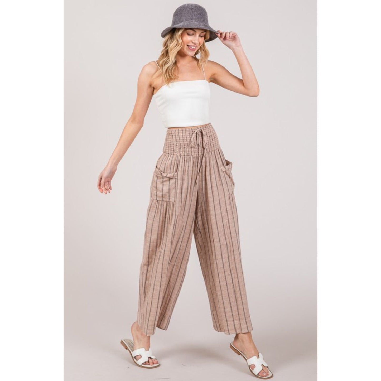 SAGE + FIG Cotton Gauze Wash Stripe Pants