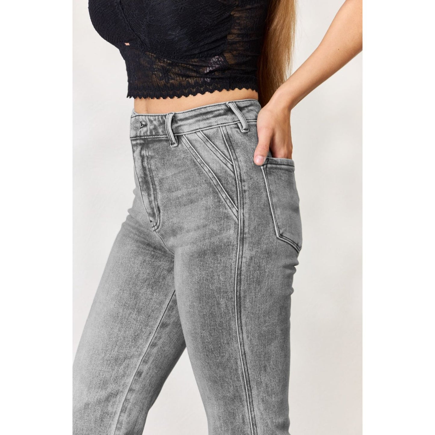 Kancan High Waist Slim Flare Jeans