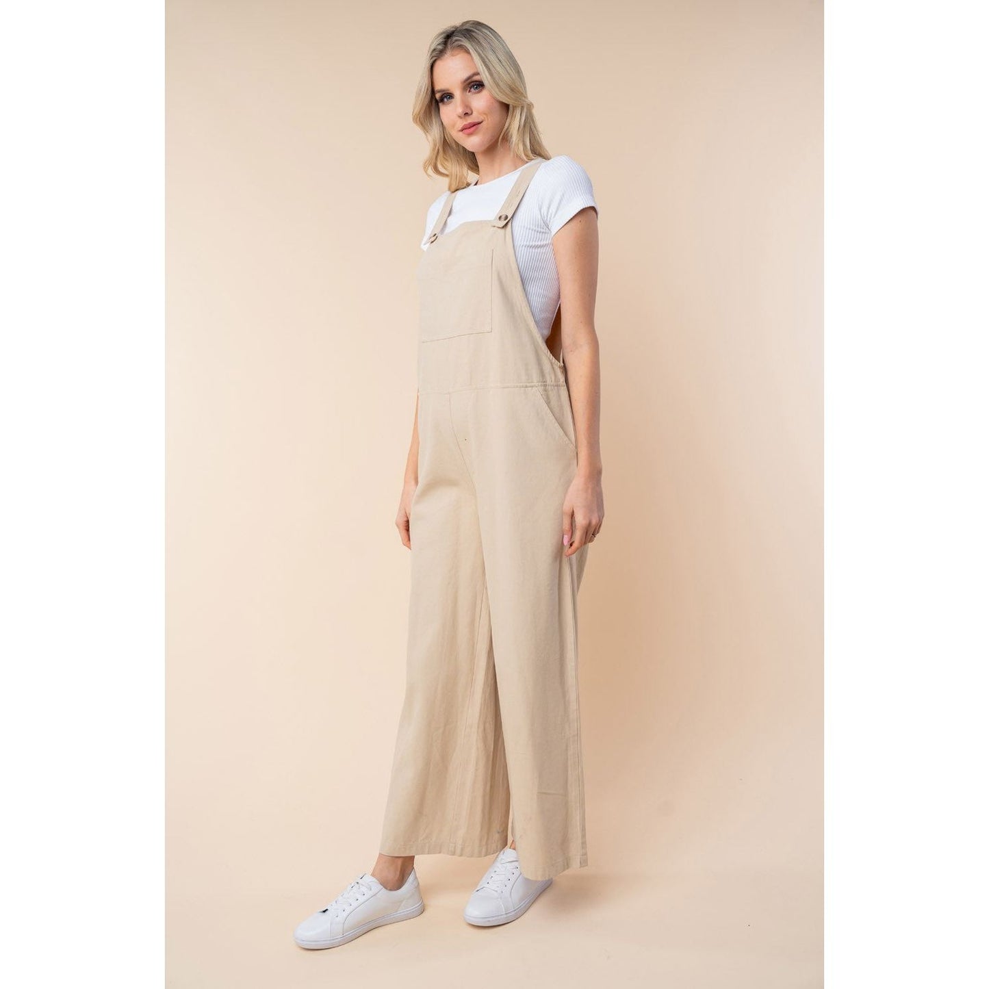 White Birch Sleeveless Wide Leg Jumpsuit