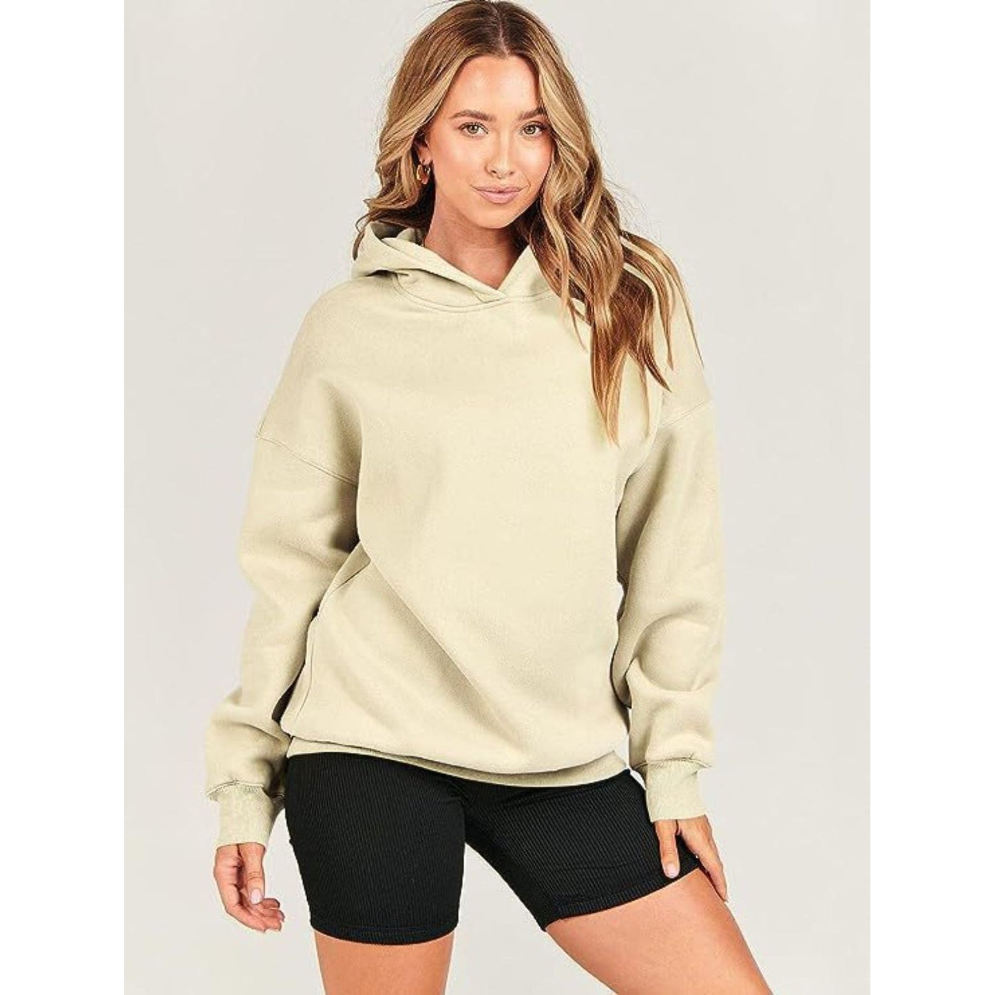 Dropped Shoulder Long Sleeve Hoodie