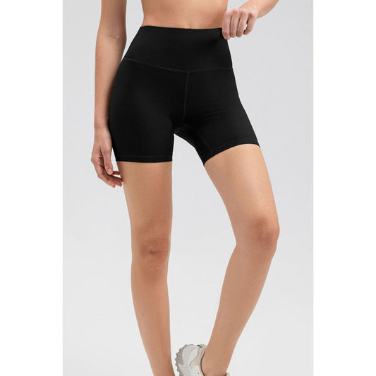 Wide Waistband Slim Fit Sports Shorts