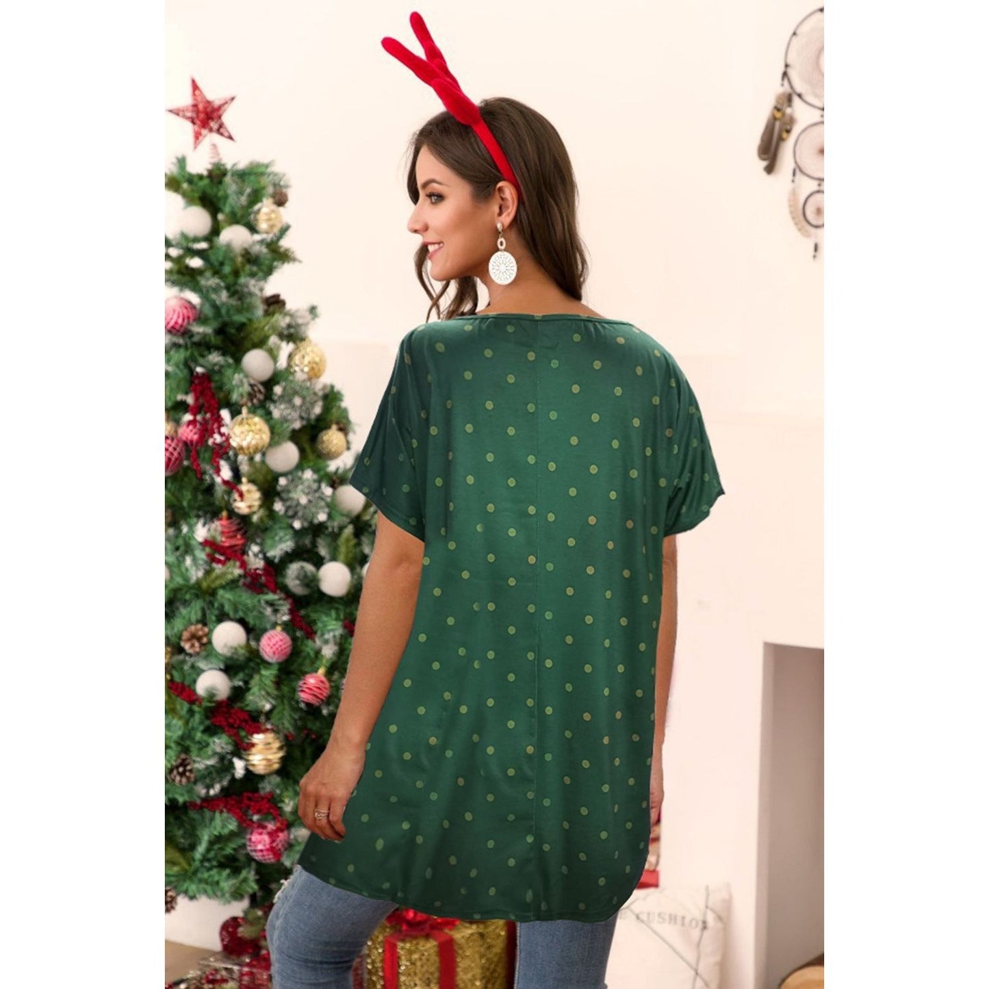 Christmas Round Neck Short Sleeve T-Shirt