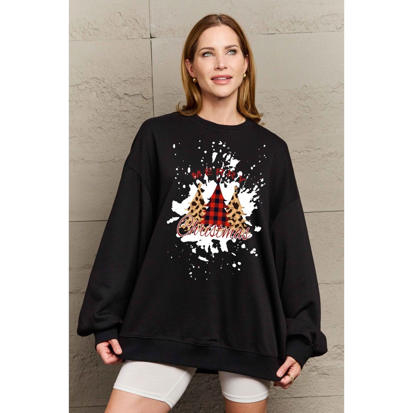 Simply Love Full Size MERRY CHRISTMAS Graphic Sweatshirt