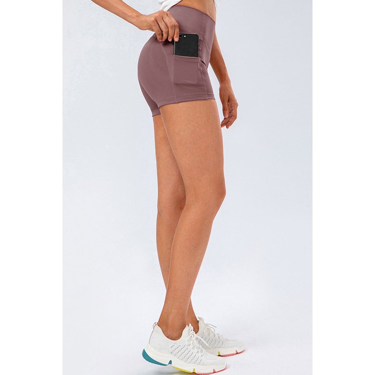 Slim Fit Wide Waistband Sports Shorts