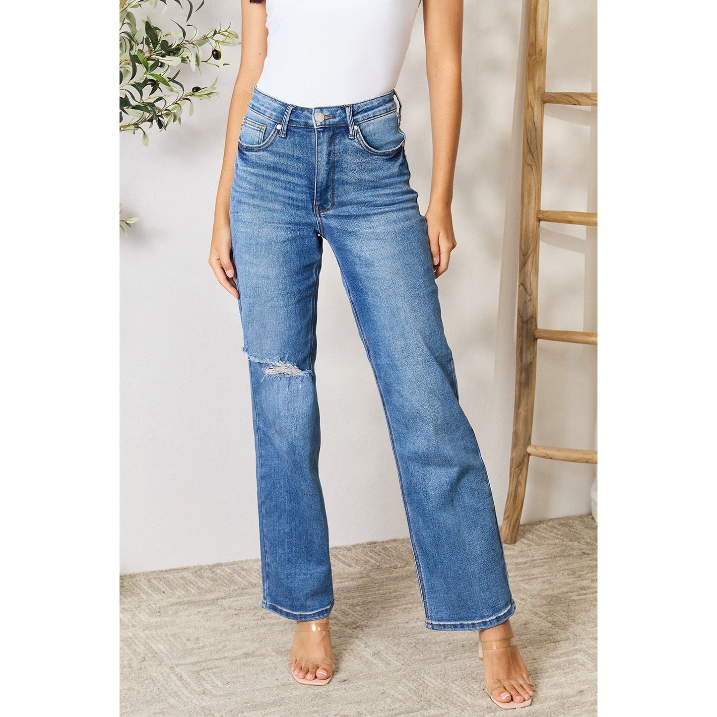 Judy Blue Full Size High Waist Distressed Jeans