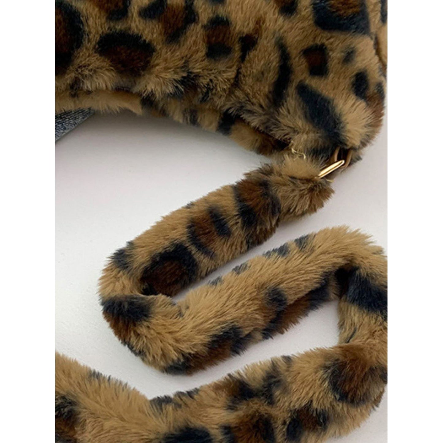 Leopard Fluff Shoulder Bag