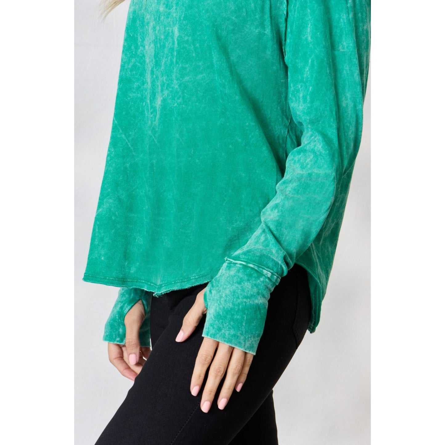 Zenana Round Neck Long Sleeve Top