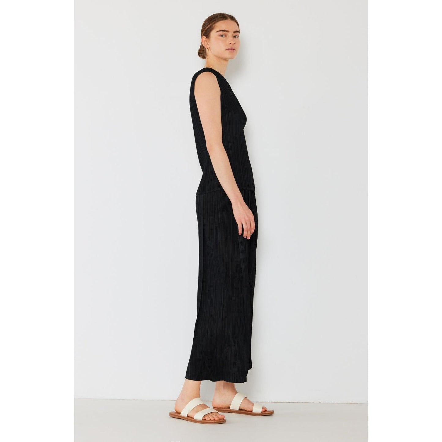 Marina West Swim Pleated Wide-Leg Pants with Side Pleat Detail