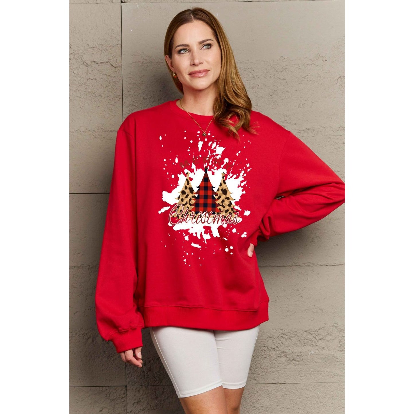 Simply Love Full Size MERRY CHRISTMAS Graphic Sweatshirt