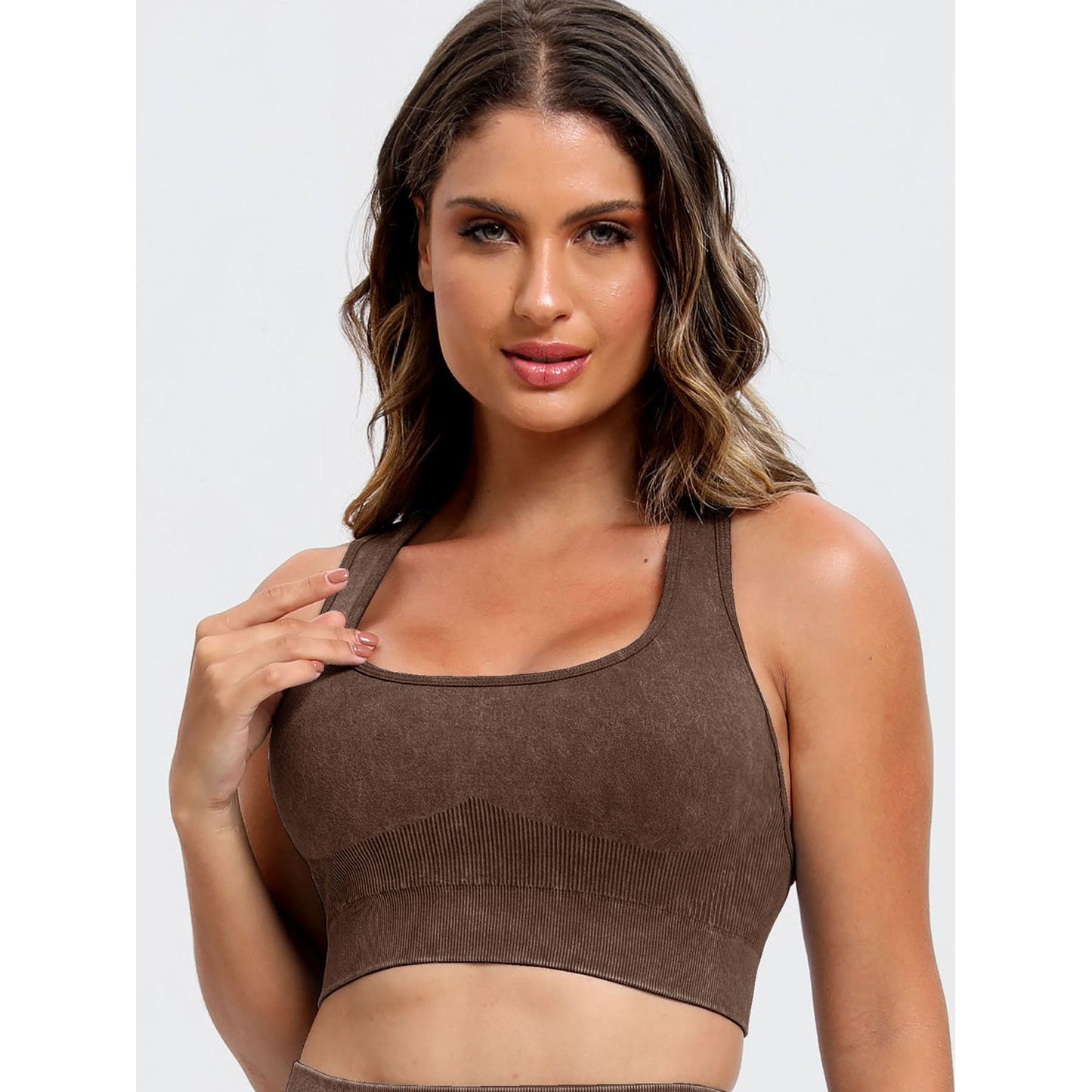 Scoop Neck Wide Strap Top and Shorts Active Set