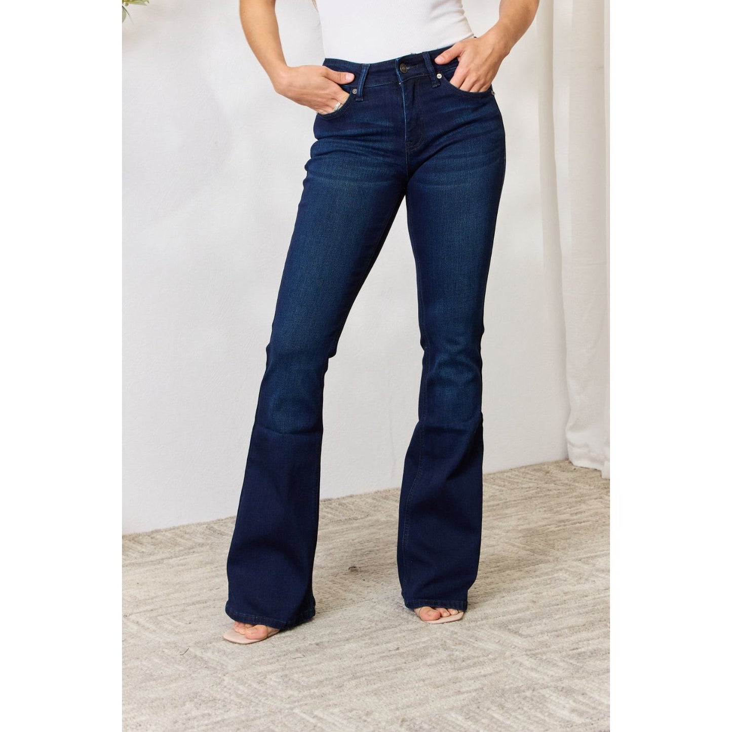 Kancan Full Size Mid Rise Flare Jeans