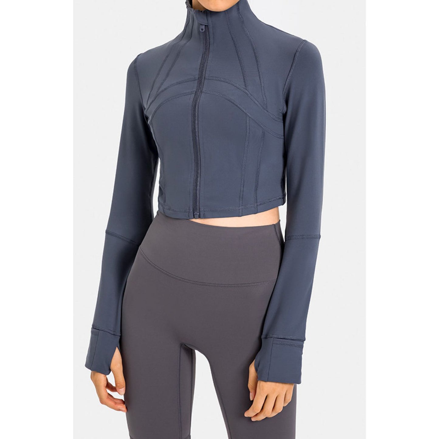 Zip Front Cropped Sports Jacket