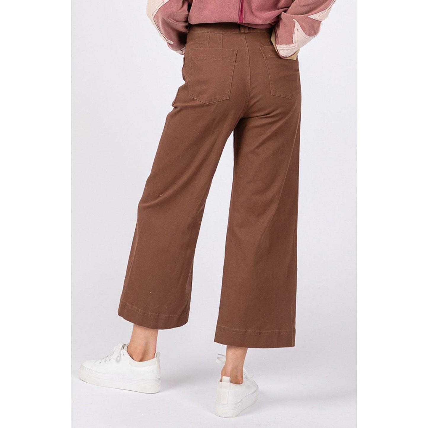 SAGE + FIG Wide Leg Cropped Pants