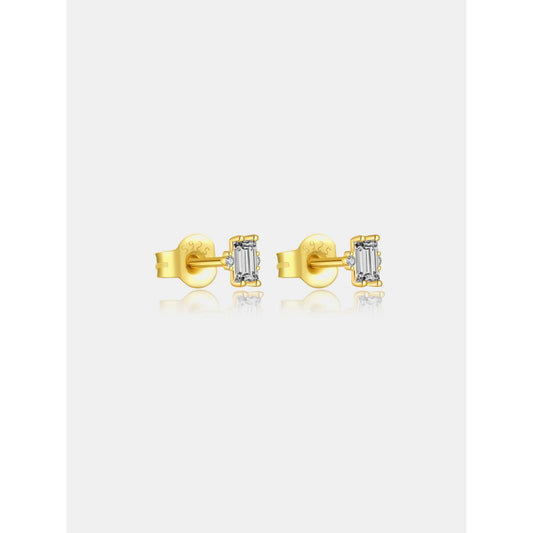 925 Sterling Silver Zircon Stud Earrings