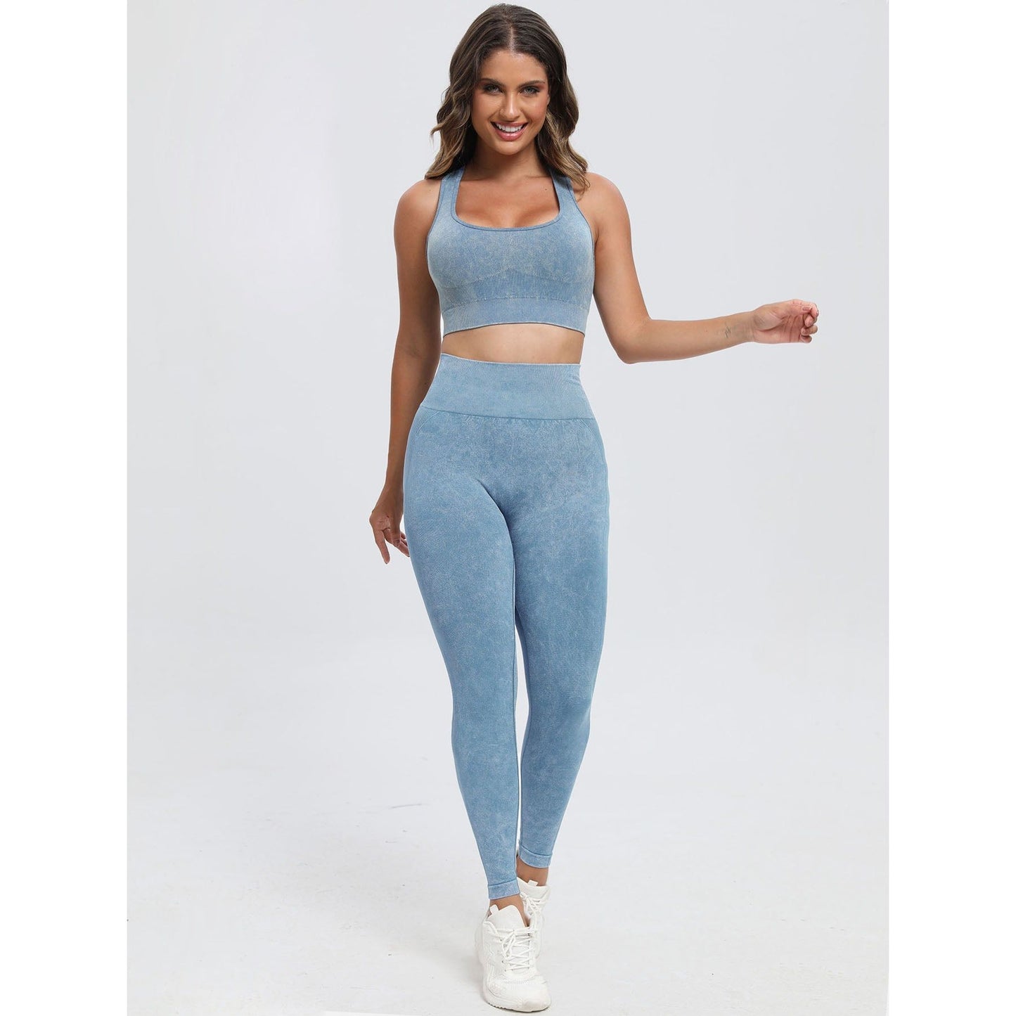 Scoop Neck Wide Strap Top and Pants Active Set