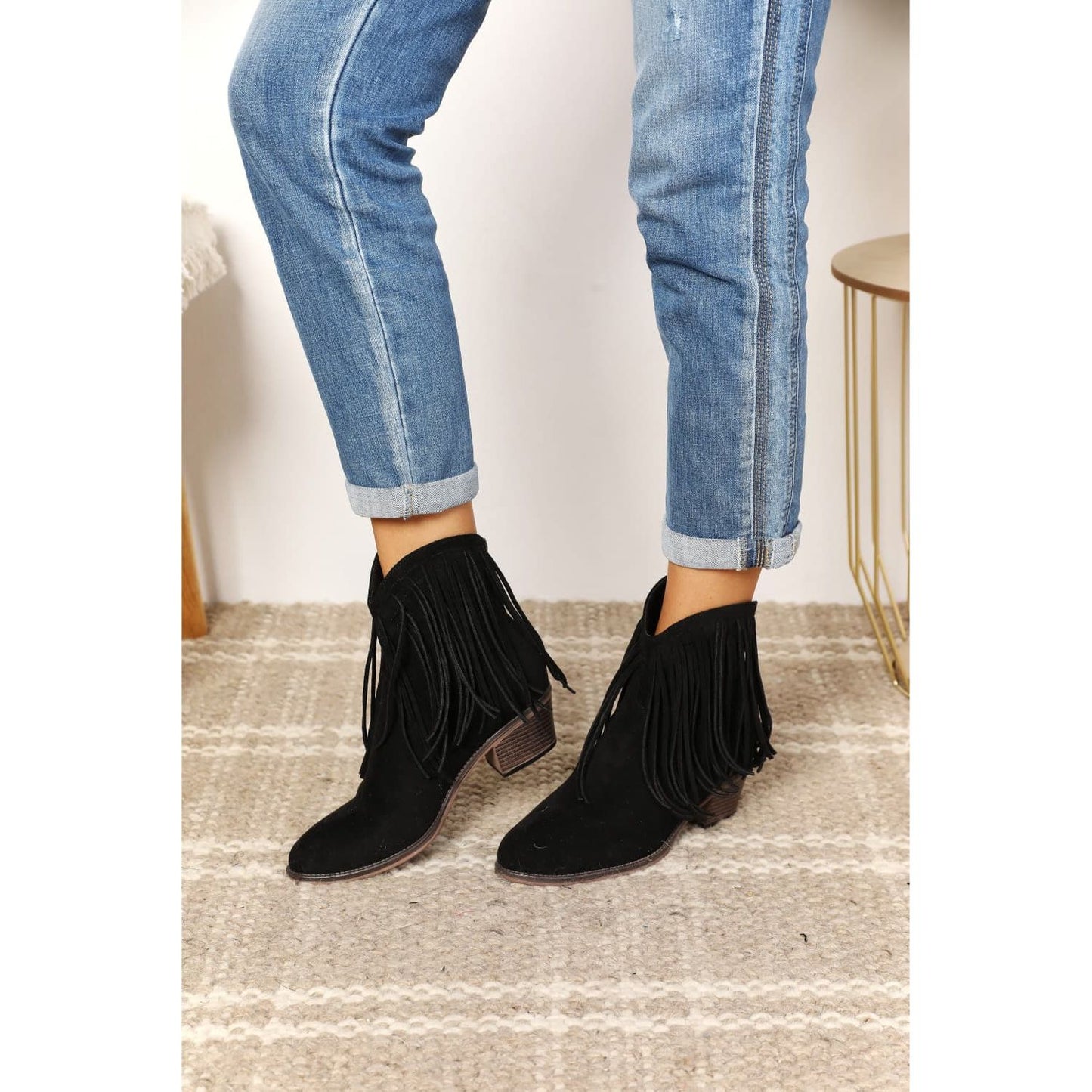 Legend Women's Fringe Cowboy Western Ankle Boots