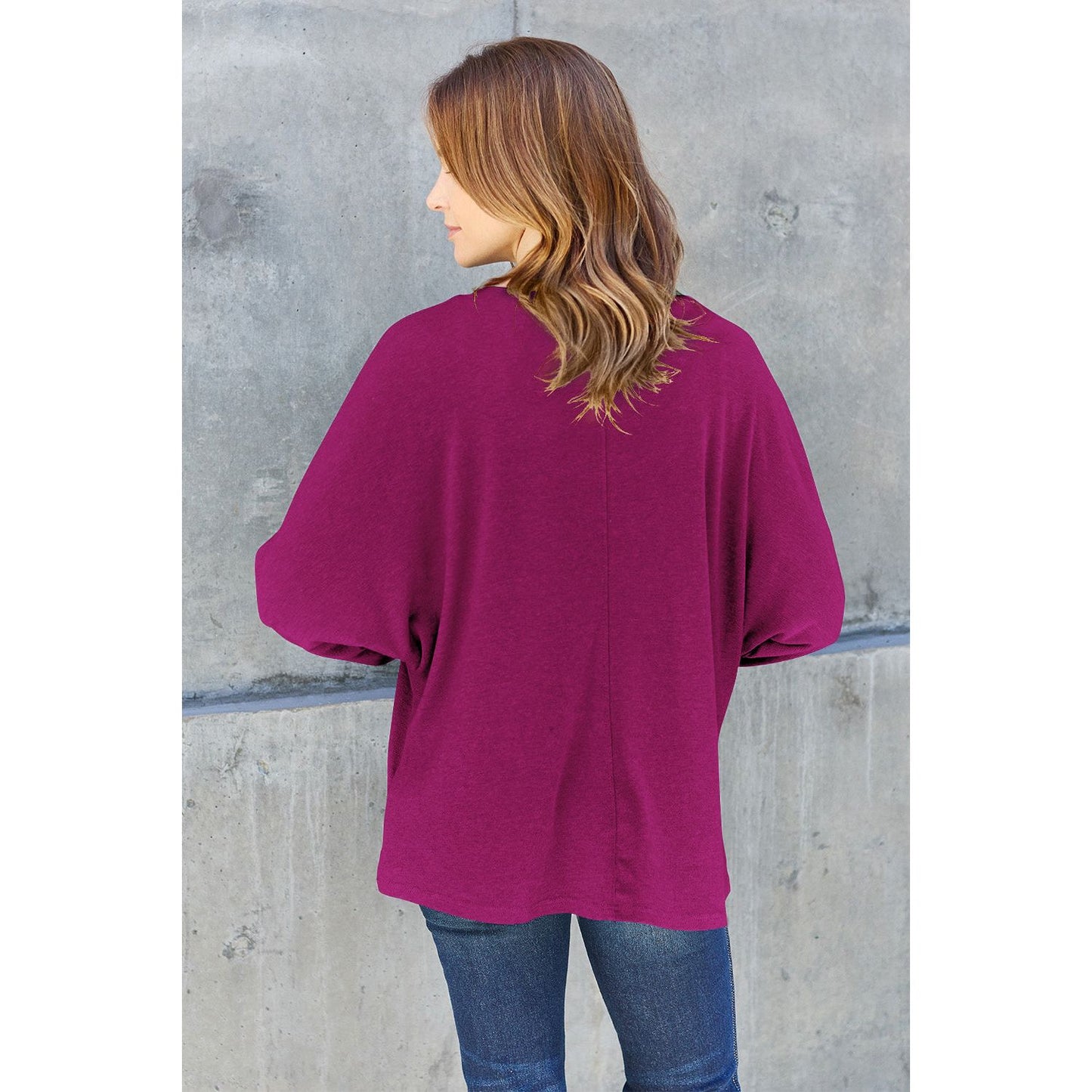 Double Take Full Size Round Neck Long Sleeve T-Shirt