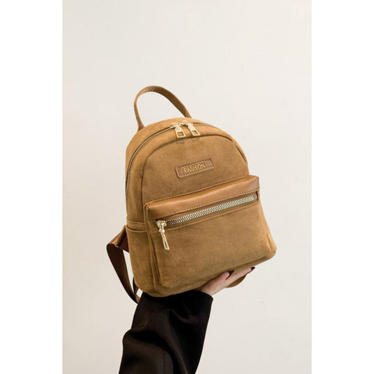 Suede Adjustable Strap Backpack Bag