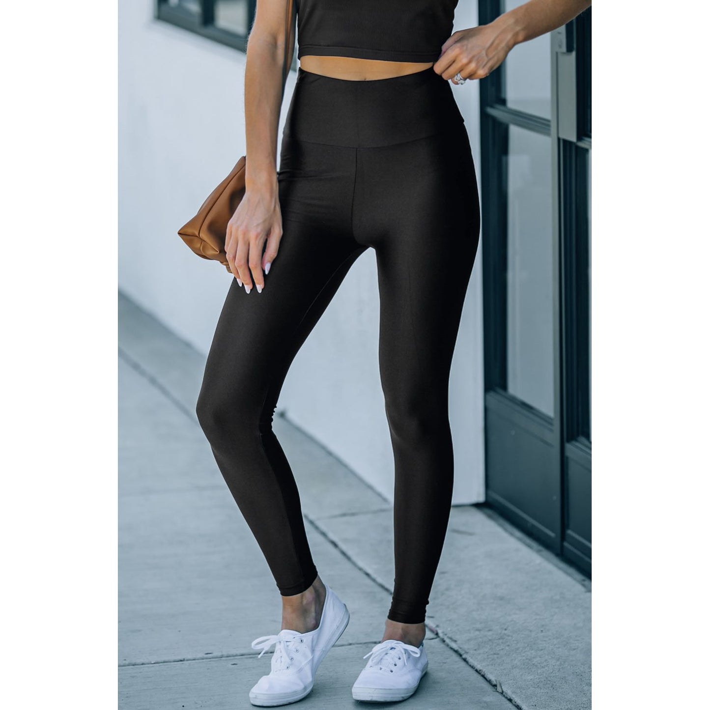 Double Take Wide Waistband Slim Fit Leggings