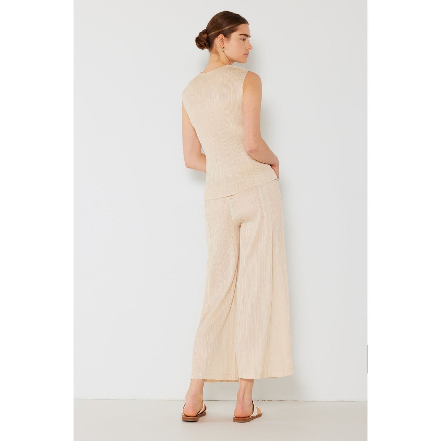 Marina West Swim Pleated Wide-Leg Pants with Side Pleat Detail