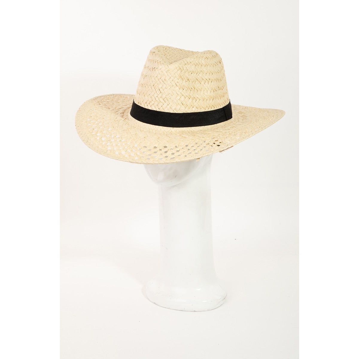 Fame Basket Weave Straw Sun Hat