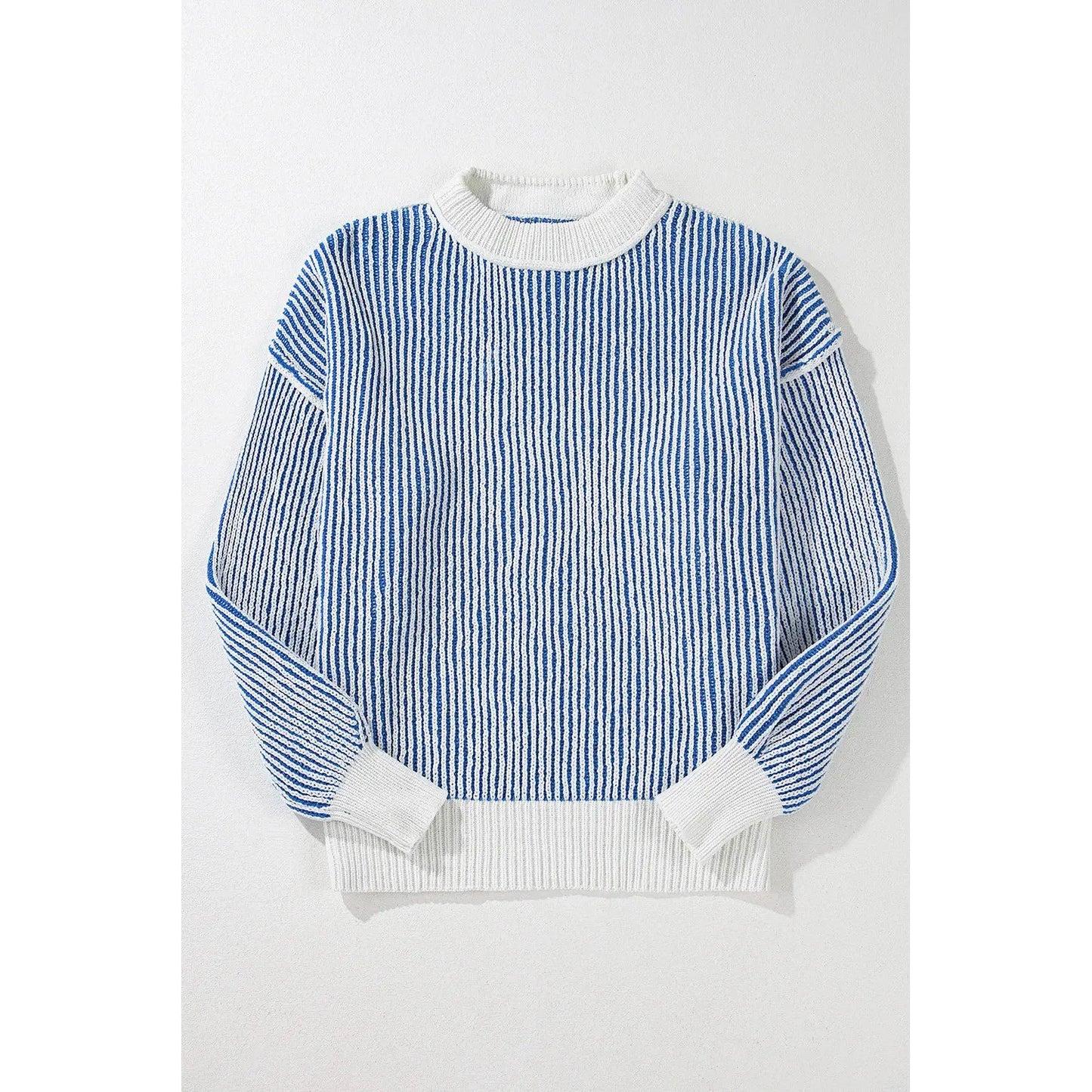 Round Neck Dropped Shoulder Sweater