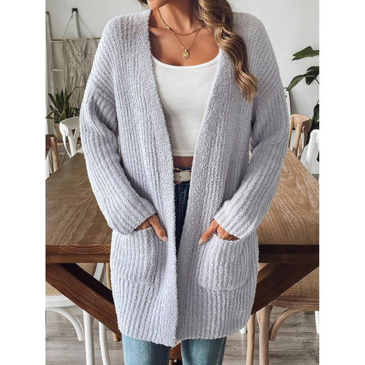 Open Front Long Sleeve Cardigan