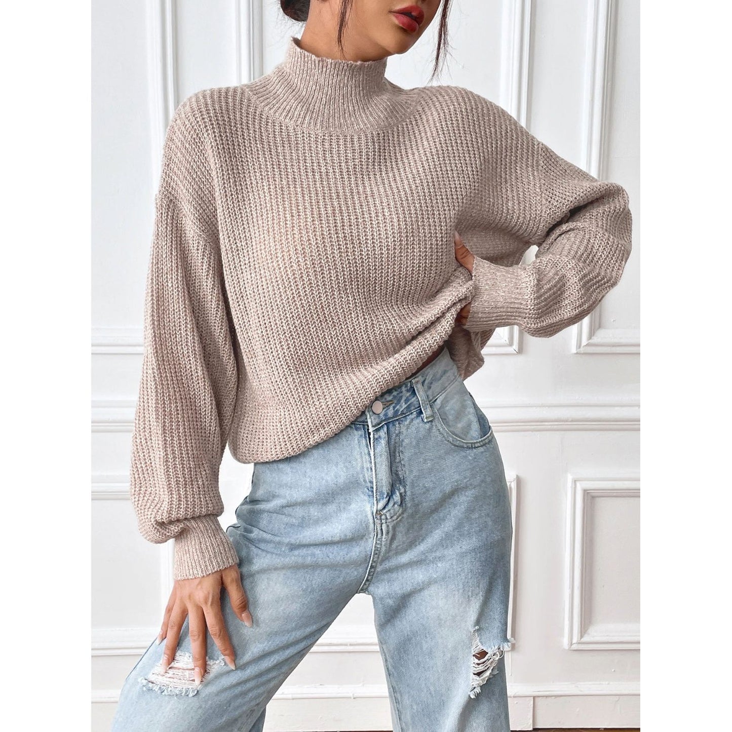 Turtleneck Long Sleeve Sweater