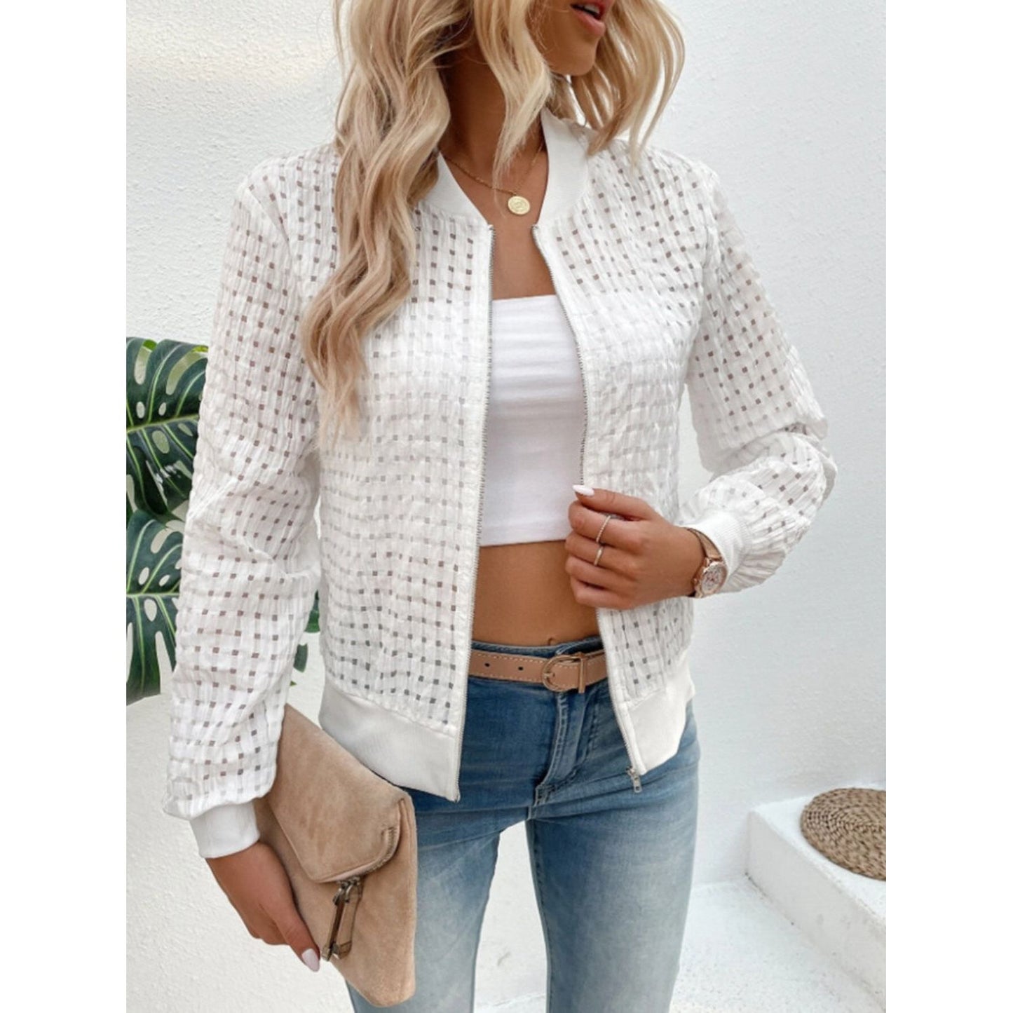 Zip Up Long Sleeve Jacket