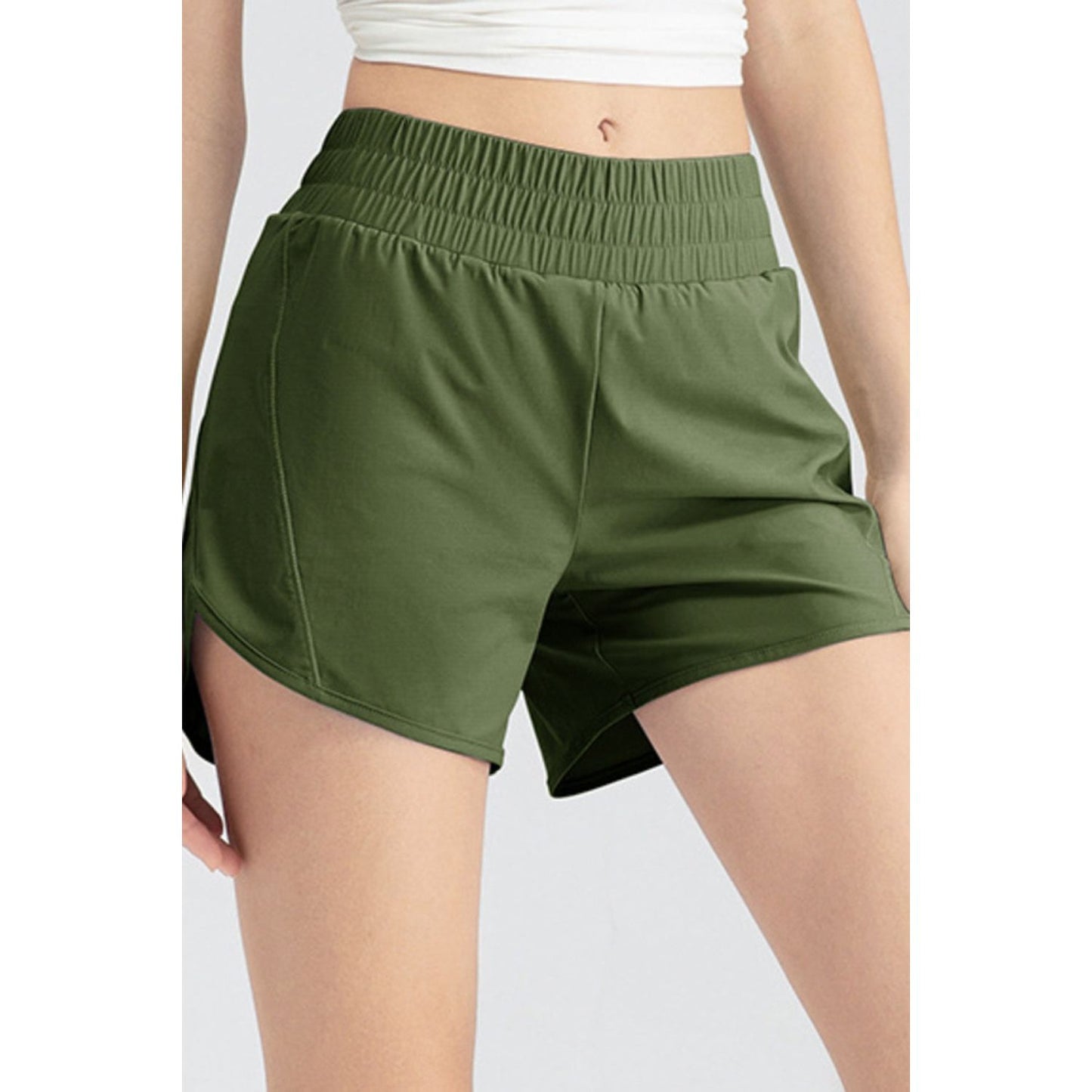 Elastic Waist Active Shorts