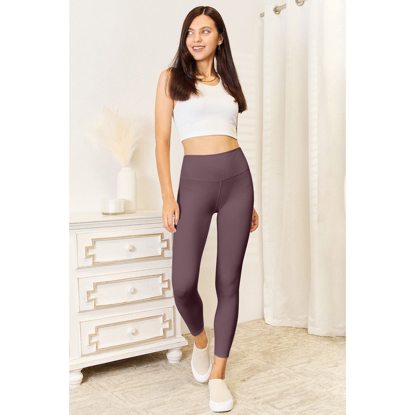 Double Take Wide Waistband Sports Leggings