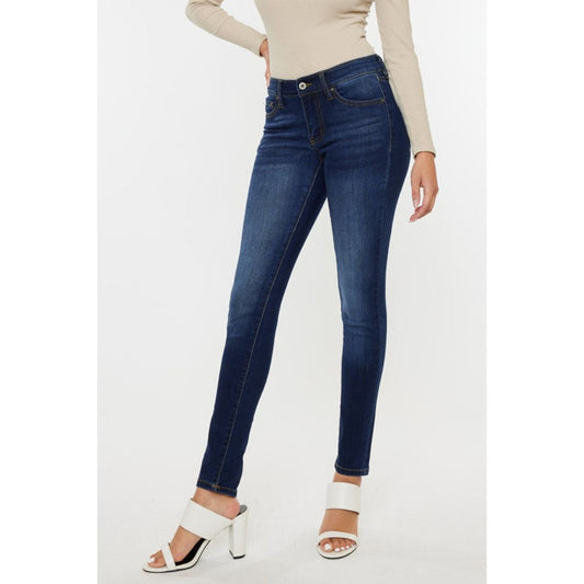 Kancan Mid Rise Gradient Skinny Jeans