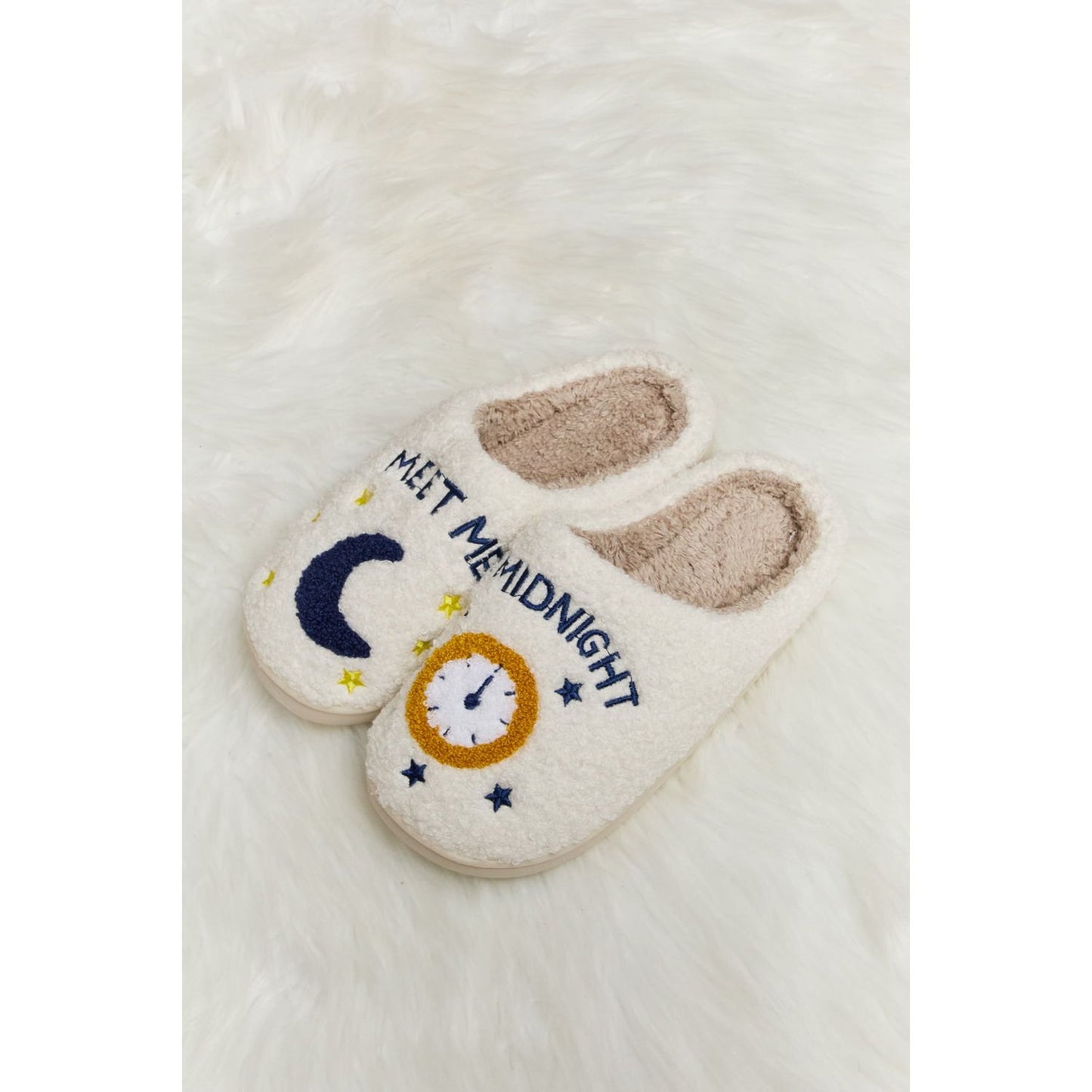 Melody Printed Plush Slide Slippers