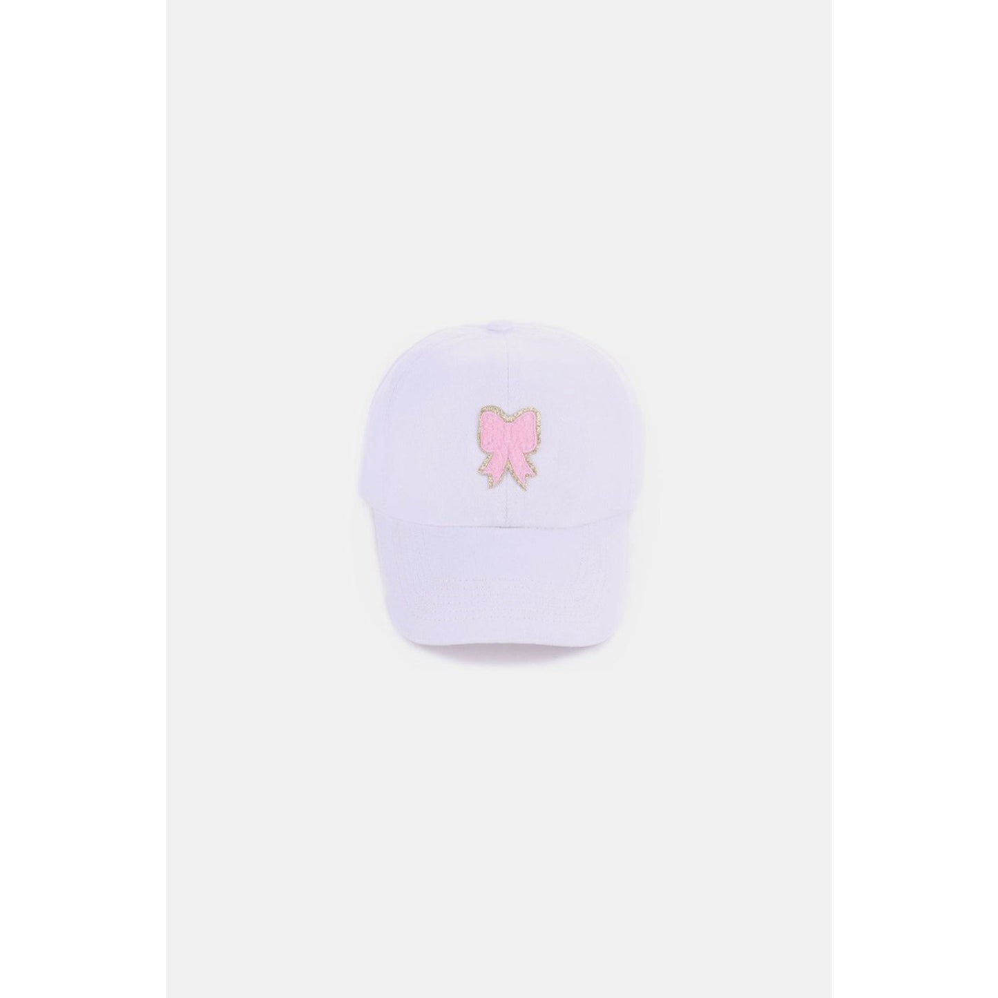 Zenana Ribbon Bow Chenille Patch Baseball Cap