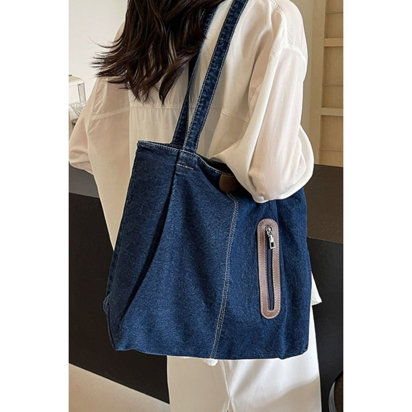 Medium Denim Tote Bag