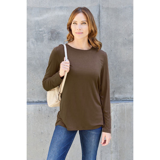 Basic Bae Full Size Round Neck Long Sleeve Top