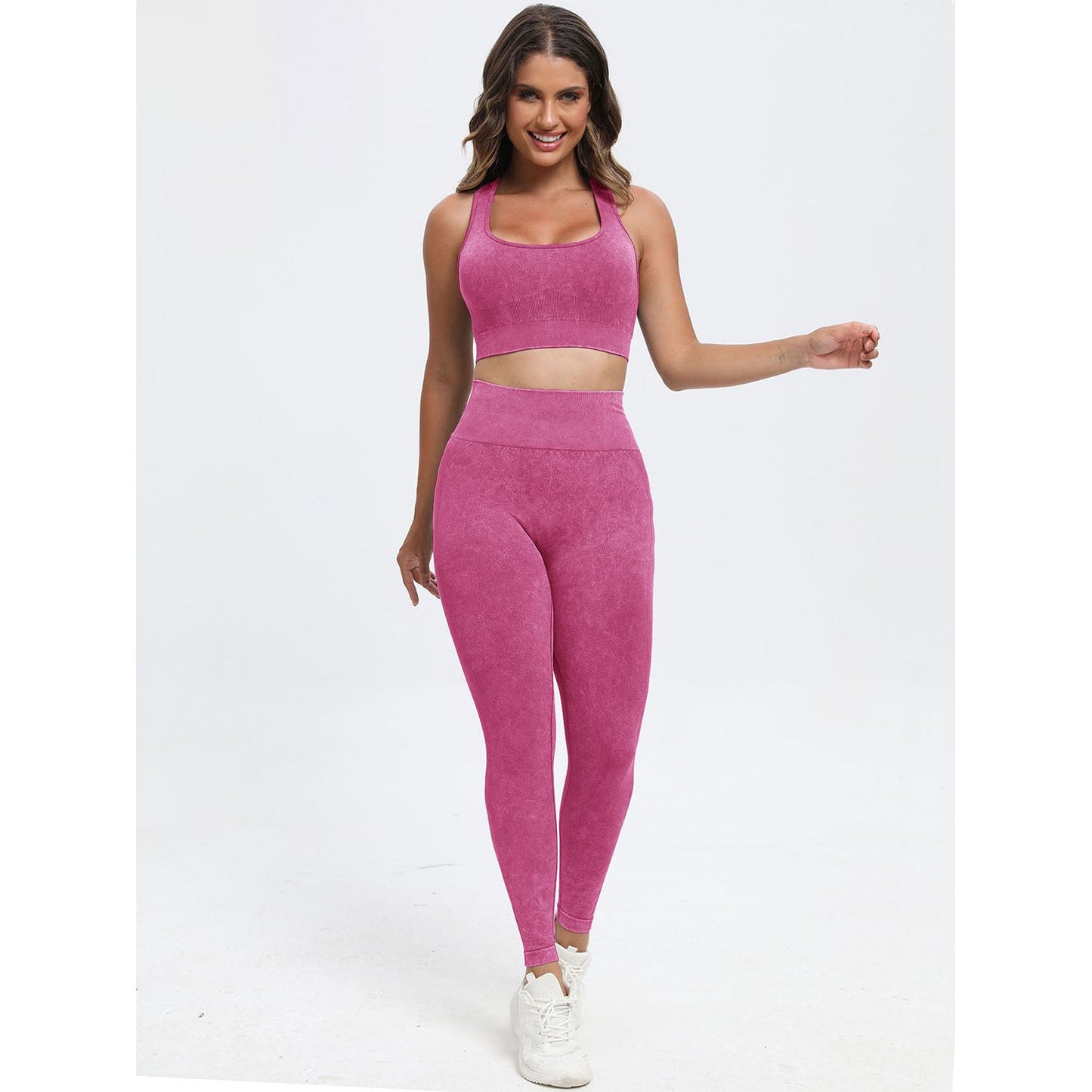 Scoop Neck Wide Strap Top and Pants Active Set