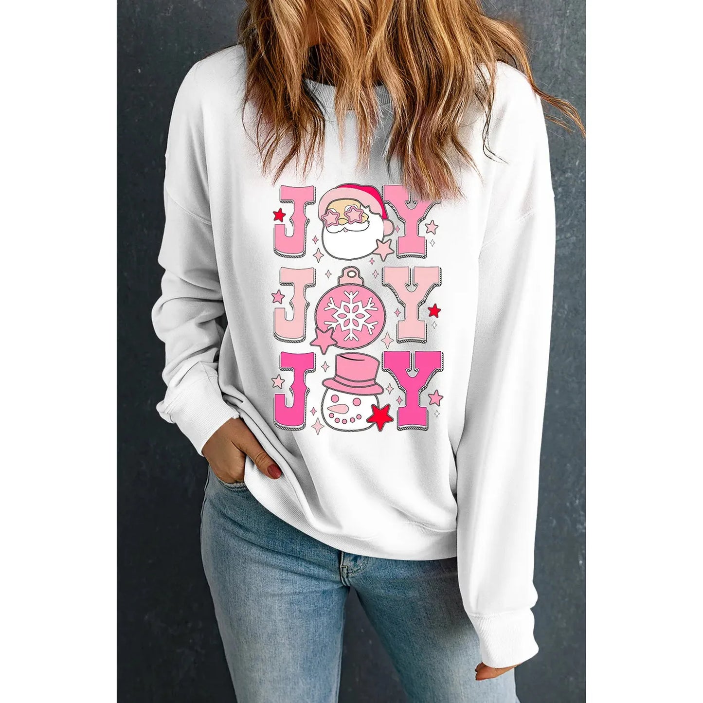 JOY Round Neck Long Sleeve Sweatshirt