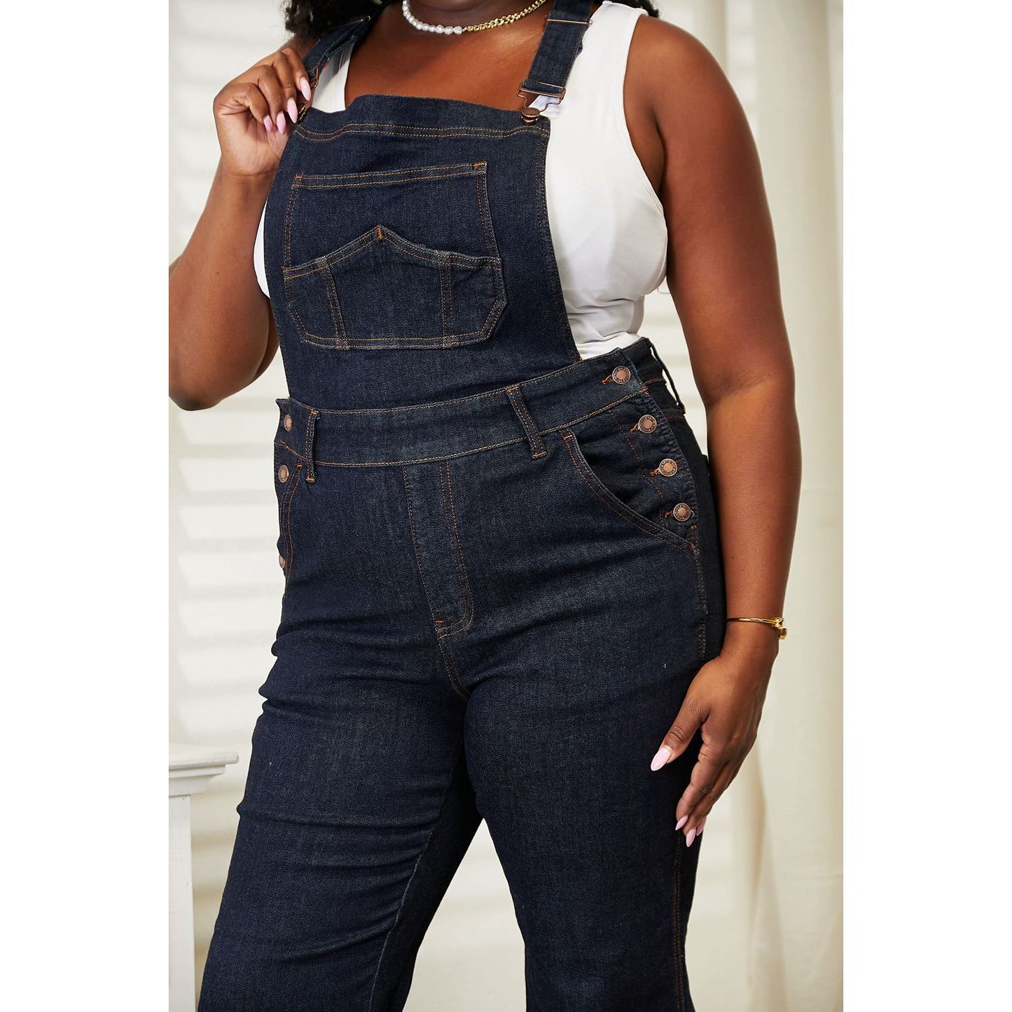 Judy Blue Full Size High Waist Classic Denim Overalls