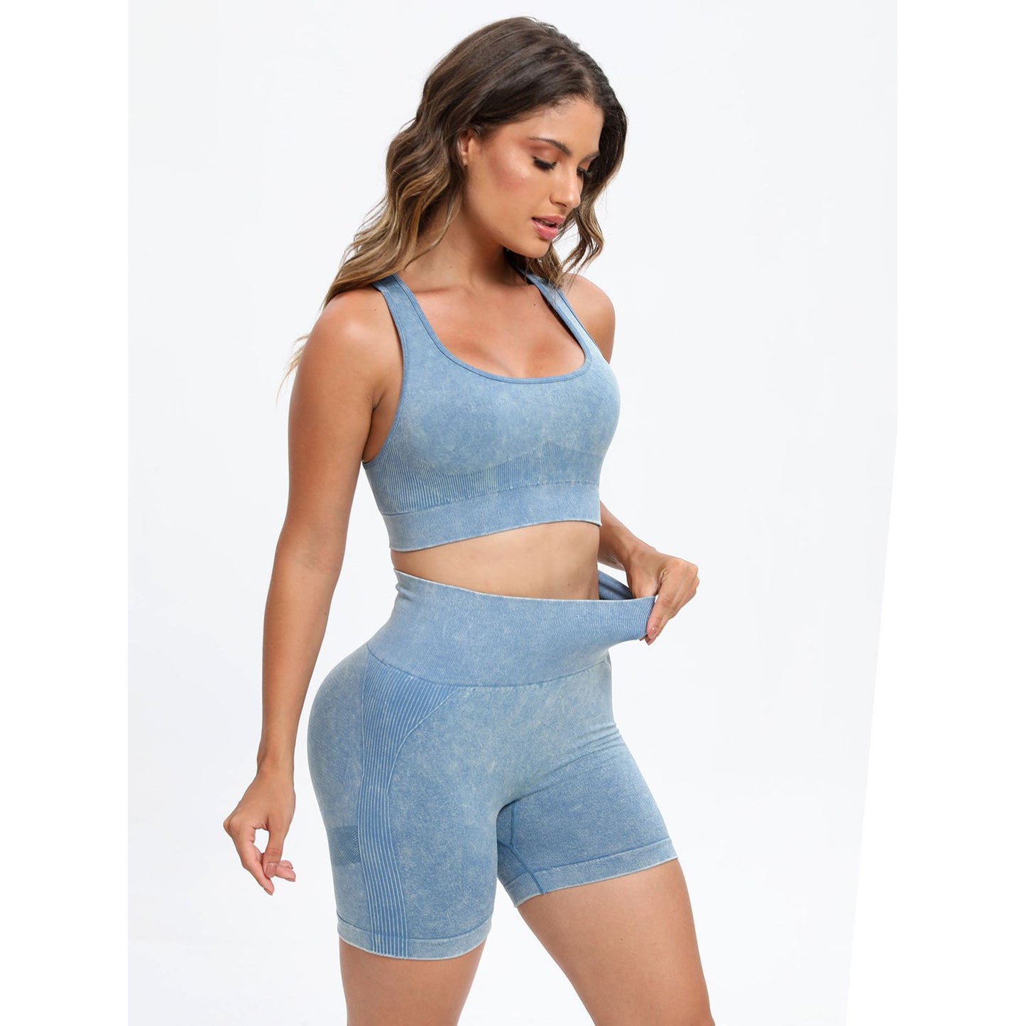 Scoop Neck Wide Strap Top and Shorts Active Set