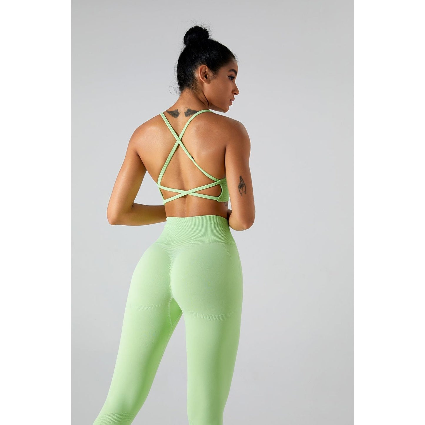 Crisscross Scoop Neck Top and High Waist Pants Active Set