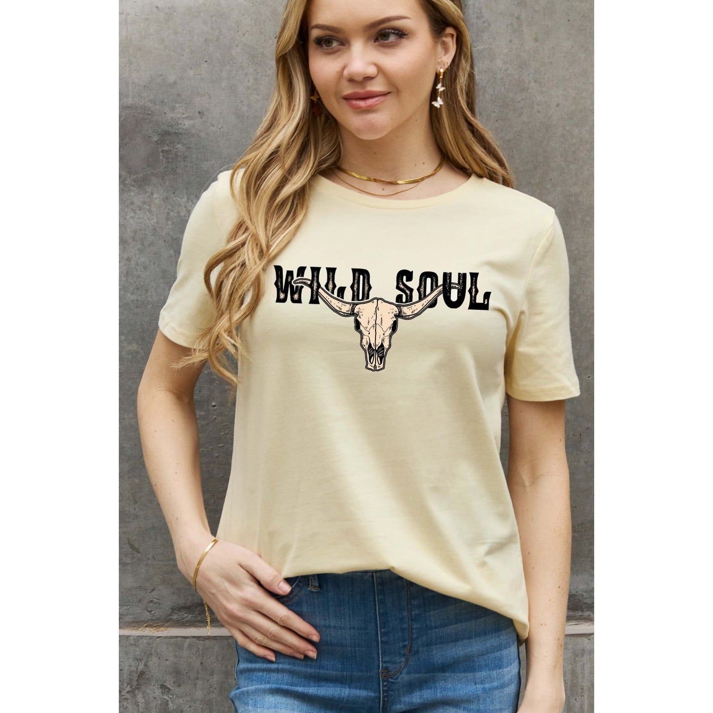 Simply Love Full Size WILD SOUL Graphic Cotton Tee