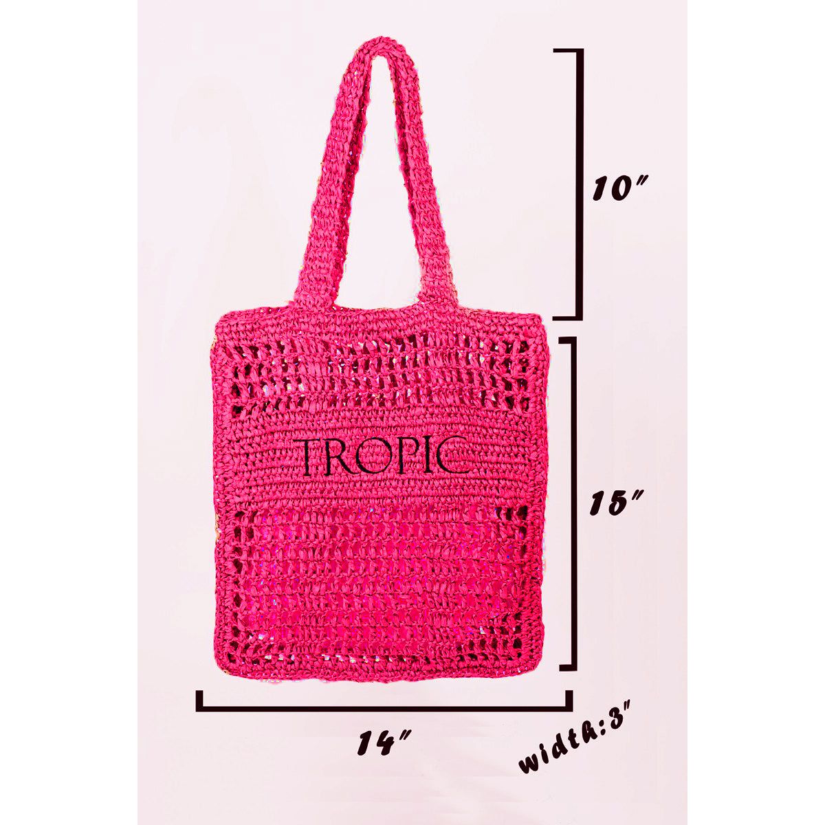 Fame Cutout Letter Graphic Handbag