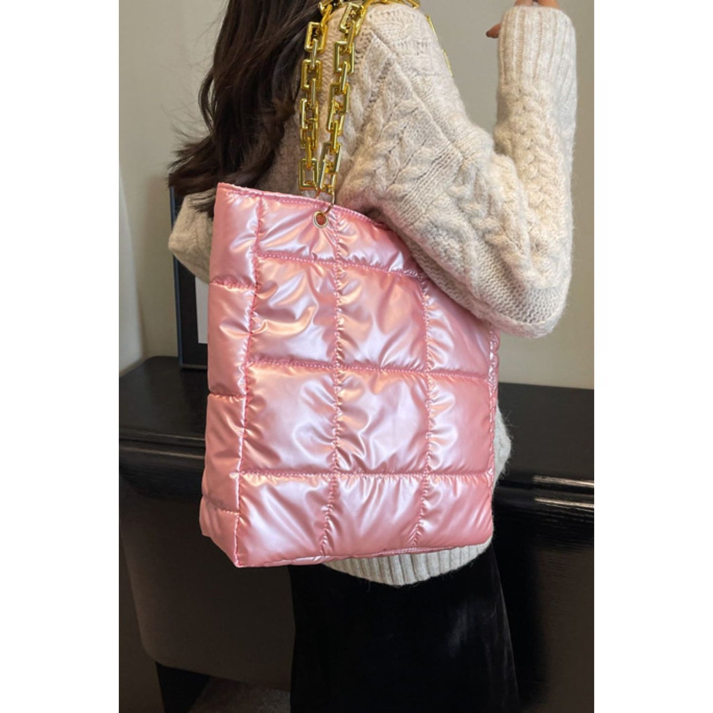 Bubble Texture Chain Handbag