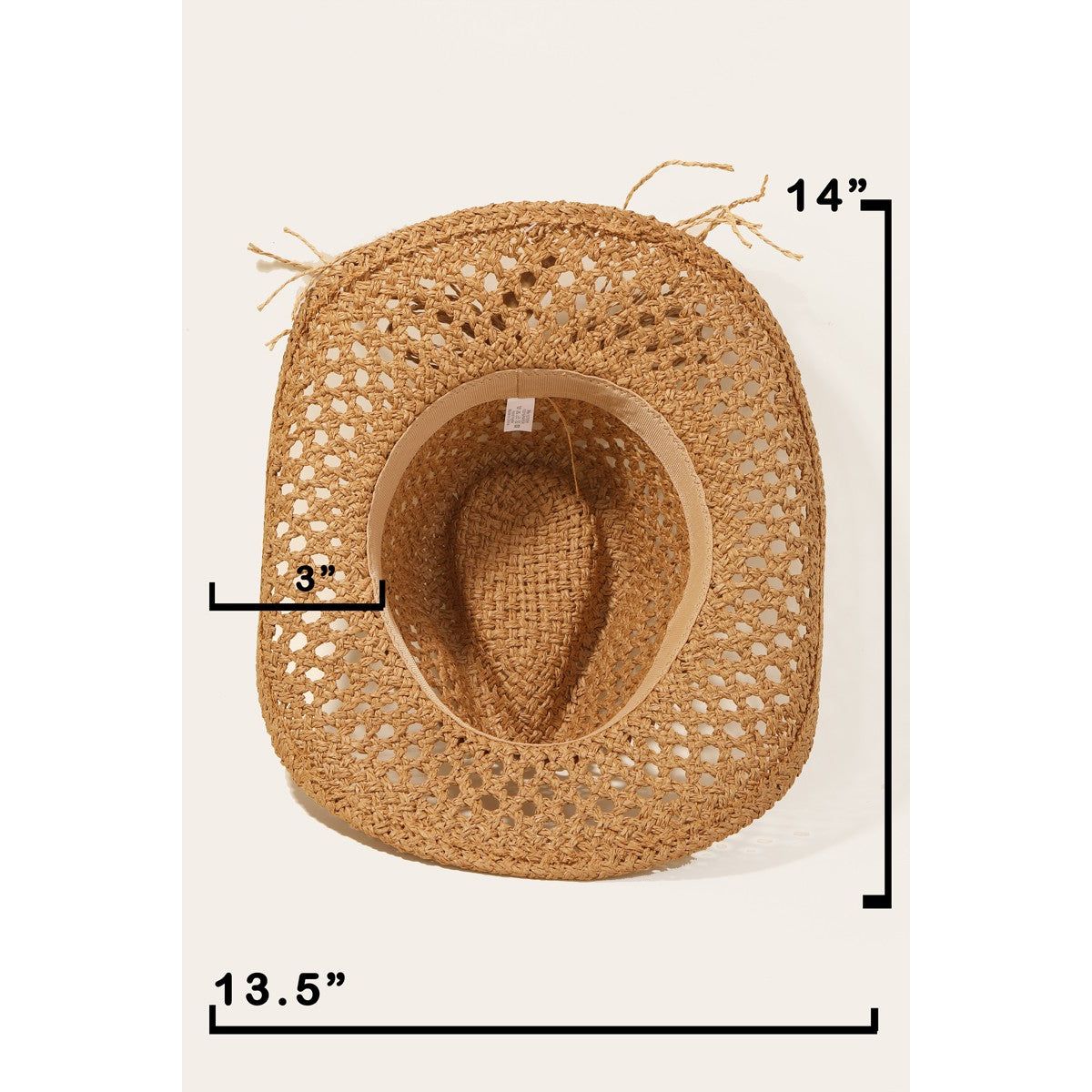 Fame Cowrie Shell Beaded String Straw Hat