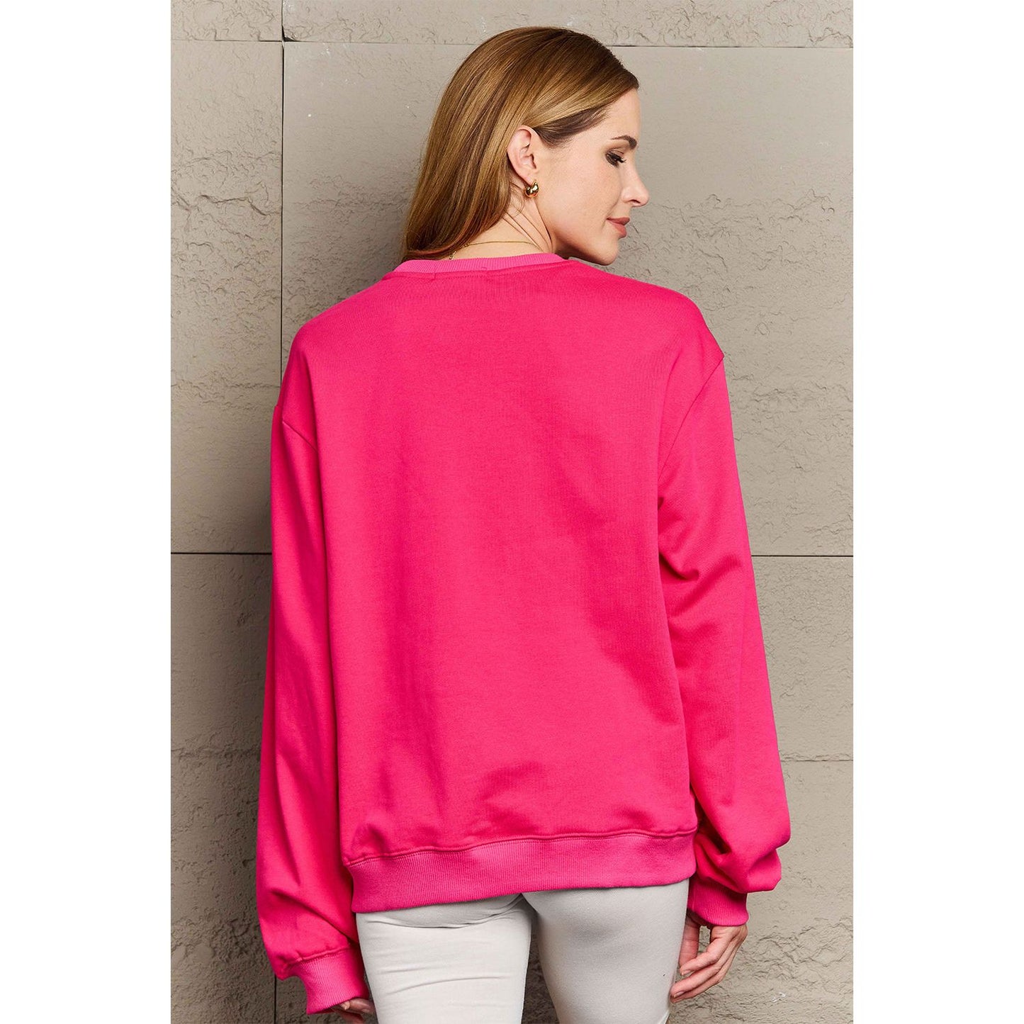 Simply Love Full Size MAMA CLAUS Round Neck Sweatshirt